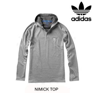 ADIDAS アディダス レイヤー NIMICK TOP CORE HEATHER/WHITE｜active-board