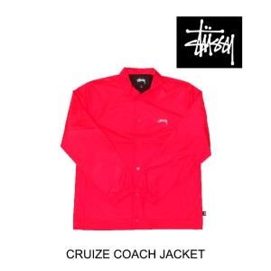 STUSSY ステューシー クルーズコーチジャケット CRUIZE COACH JACKET RED 115431｜active-board