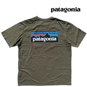 PATAGONIA パタゴニア P-6 ロゴ オーガニック メンズ Tシャツ P-6 LOGO ORGANIC T-SHIRT BSNG BASIN GREEN 38535