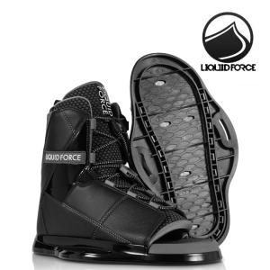 2022 LIQUID FORCE リキッドフォース トランジット バインディング BINDING TRANSIT BLACK ウエイクボード ビンディング 9-12 (27-30cm) ブーツ｜active-board