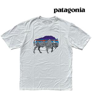 PATAGONIA パタゴニア バック フォー グッド オーガニック コットン Tシャツ BACK FOR GOOD ORGANIC COTTON T-SHIRT WTBI WHITE W/BISON 38565｜active-board