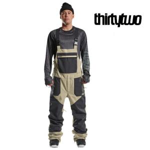 2022 THIRTYTWO 32 サーティーツー ビブ パンツ BASEMENT BIB PANT KHAKI｜active-board