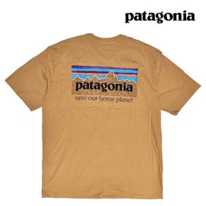 PATAGONIA パタゴニア P-6 ミッション オーガニック Tシャツ P-6 MISSION ORGANIC T-SHIRT GRBN GRAYLING BROWN 37529｜active-board