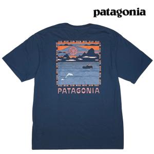 PATAGONIA パタゴニア サミット スウェル オーガニック Tシャツ SUMMIT SWELL ORGANIC TEE TIDB TIDEPOOL BLUE 37671｜active-board