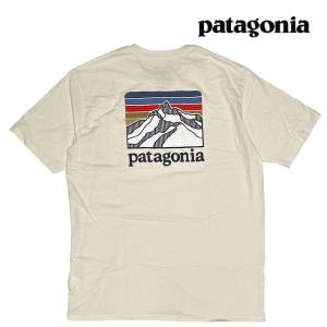 PATAGONIA パタゴニア ライン ロゴ リッジ ポケット レスポンシビリティー Tシャツ LINE LOGO RIDGE POCKET RESPONSIBILI-TEE BCW BIRCH WHITE 38511｜active-board