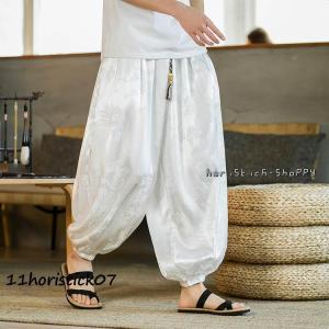 サルエル ワイドパンツ メンズ 九分丈 夏 春...の詳細画像2