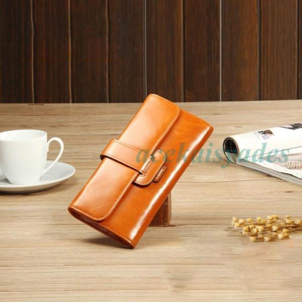 新入荷 牛革　　長財布 レディース 小銭入れ　カード入れ　サイフ　wallet コンパクト　安い レ...