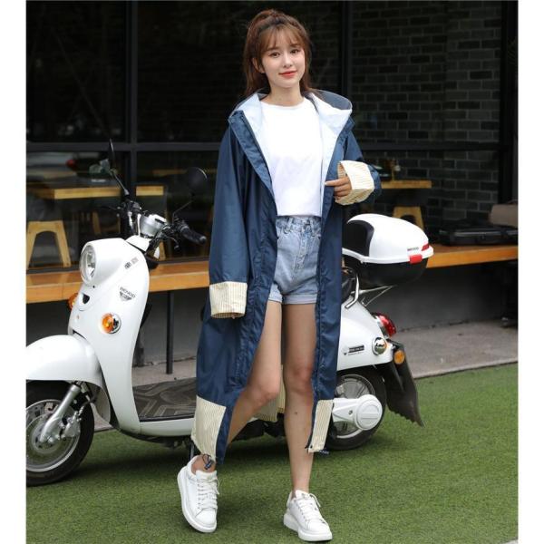 レインコート レディース メンズ 長め ロング フード付き 男女兼用 通勤 レインポンチョ 雨具 防...