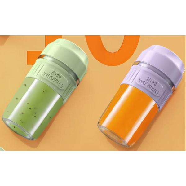 ジューサーミキサー コンパクト ジューサー 小型 300ml ブレンダーボトル ハンドジューサー 氷...