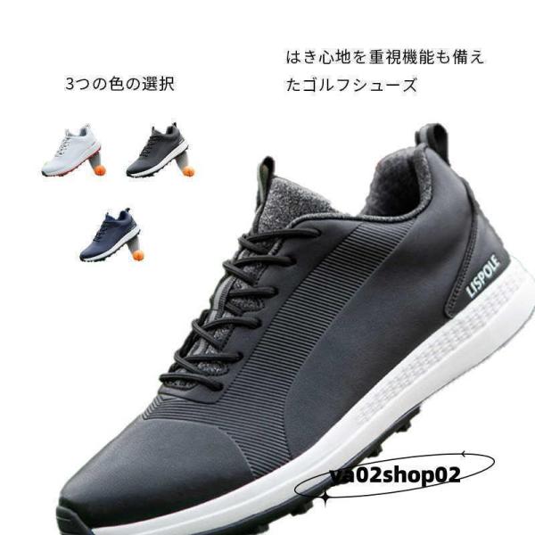 ゴルフシューズ メンズ ゴルフ スニーカー 兼用 ゴルフ シューズ 靴 軽量 軽い スパイクレスシュ...