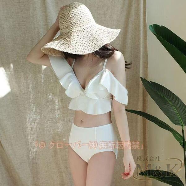 フリル オフショルダー レディース トレンド ビキニ クロス 水着 春夏秋 ファッション デイリーコ...