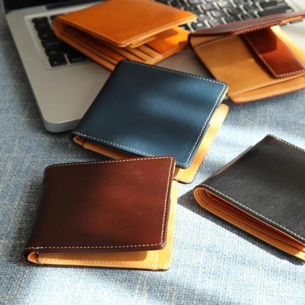 財布さいふサイフ 財布メンズ 二つ折り財布 メンズ財布 コードバン財布