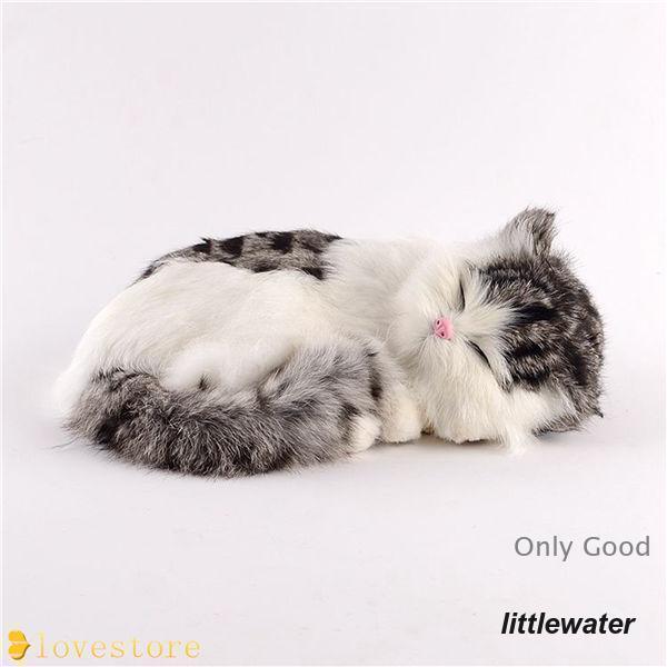 猫 置物 リアルぬいぐるみ かわいい 本物そっくり 眠り猫 子猫 模型 モデル 27*18*10cm...