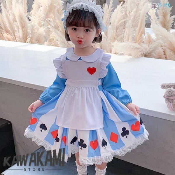 ロリータ 子供ドレス ヘッドドレス （髪飾り）付き コスプレ衣装 超可愛い ロリータワンピース ロリ...