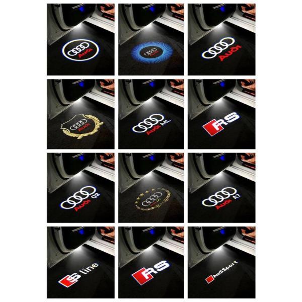 車のドアプロジェクターアウディAUDI A1 A3 A4 A5 A6 A7 A8 S/RS TT Q...