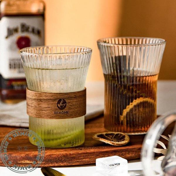 おしゃれグラス コップ タンブラー おしゃれ ガラス カップ お酒 お茶 牛乳 竹 熱くない 焼酎グ...