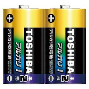 東芝　アルカリ乾電池　単2　LR14AN 2KP　（２本で１パック） 5パックセット（10本） シュ...