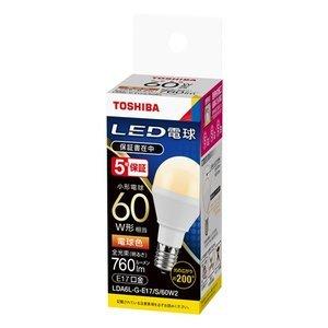 東芝 LED電球 LDA6L-G-E17/S/60W2 ミニクリプトン形 電球色 60W形相当 E1...