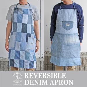 《CALIFORNIA HAVE A NICE TIME !》カリフォルニアハヴァナイスタイム R/S APRON (CALG-006)リメイクデニムエプロン メンズ　レディース｜activegeneration