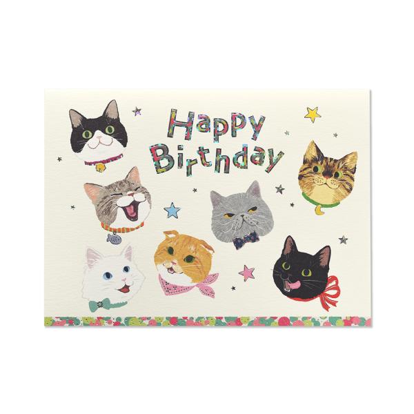 G.C.PRESS　カード　BIRTH　ＮＥＫＯ　006-19｜文房具 バースデーカード 誕生日カー...