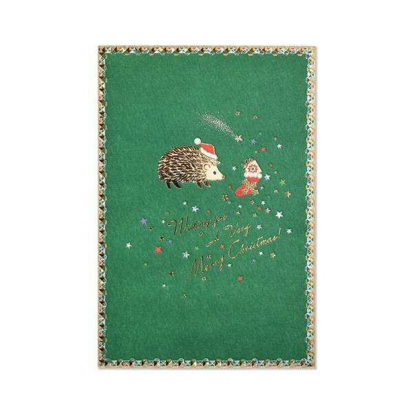 G.C.PRESS　ポストカード　クリスマス　ハリネズミ　013-10