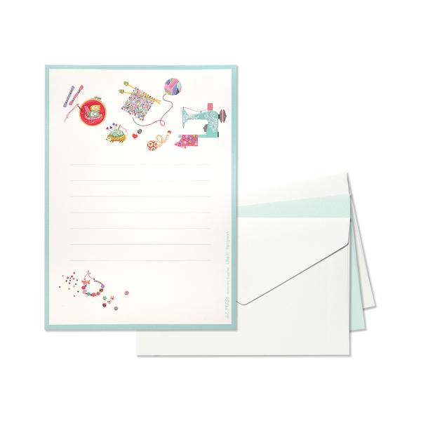 ミニレターセット　手芸　LIKE IT!　031-57｜文房具 趣味 ソーイング 編み物 ギフト プ...