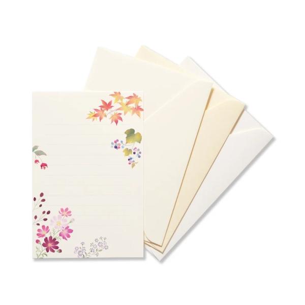 G.C.PRESS　メッセージレターセット　季節抄　あきのはな　032-01