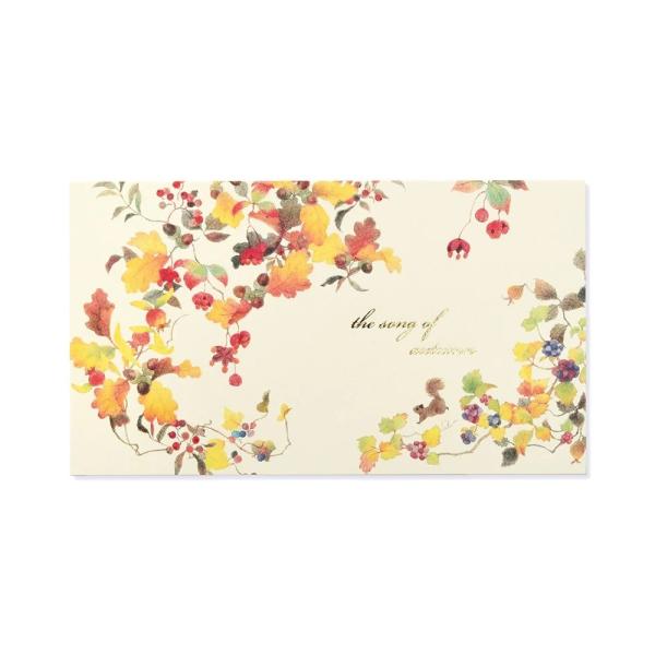G.C.PRESS　一筆箋　ソング　オブ　オータム　097-53｜文房具 洋風 秋柄 秋の便箋 秋柄...