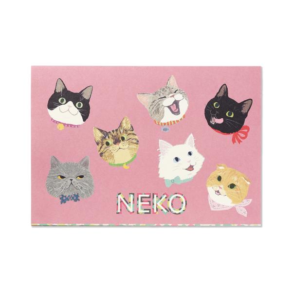 G.C.PRESS　ミニレターパッド　ＮＥＫＯ　304-08｜文房具 レターセット 手紙 猫 ねこ