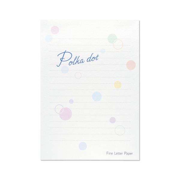 G.C.PRESS　便箋　ポルカドット　307-46｜文房具 レターセット 水玉柄