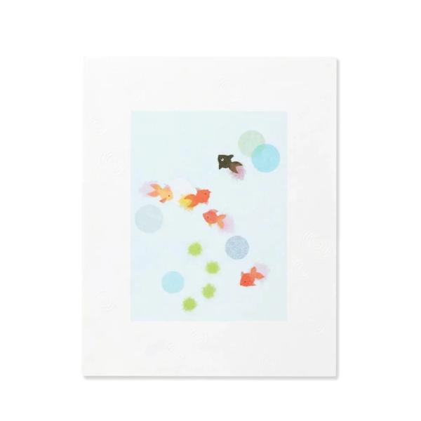 G.C.PRESS　便箋　ちぎり絵金魚　405-40