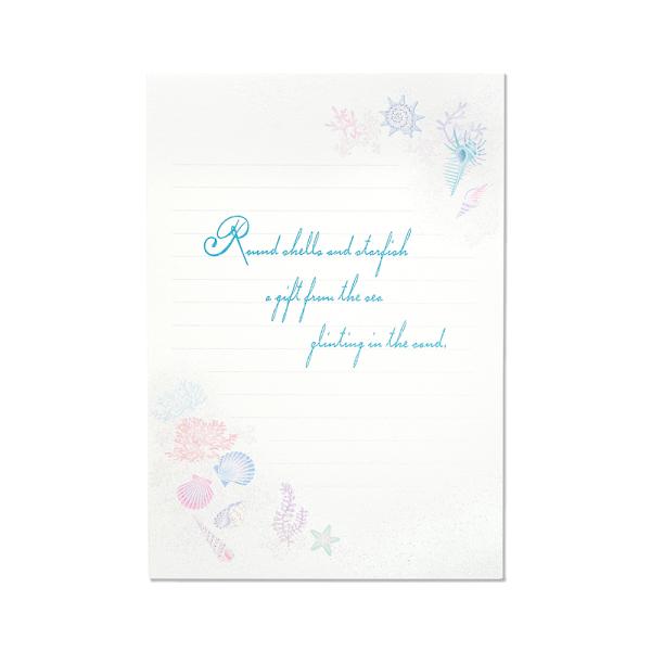 G.C.PRESS　便箋　淡色貝　Ａ５　405-52｜貝殻 夏 海