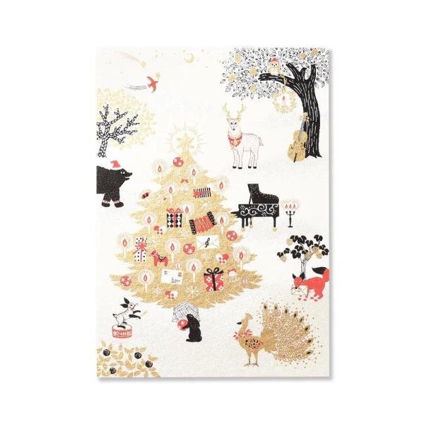 G.C.PRESS　便箋　Ｃｈｒｉｓｔｍａｓ　ｎｉｇｈｔ　409-58｜文房具  動物 クリスマスモ...