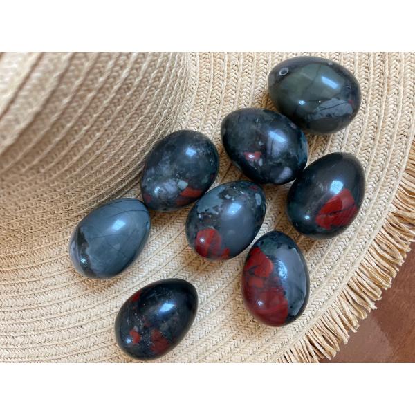 ヨニエッグ ブラッドストーン 穴あきタイプ(L)