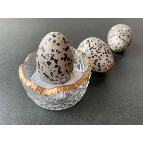 ヨニエッグ ダルメシアンジャスパー 穴なしタイプ(L)