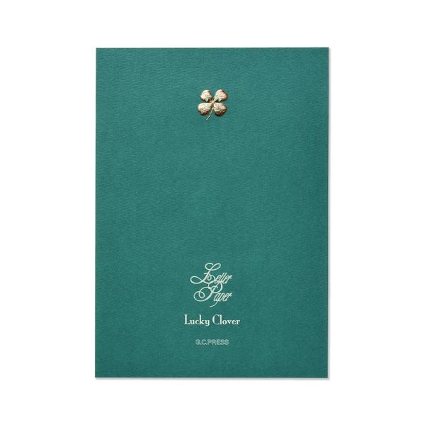 G.C.PRESS　便箋　四葉のクローバー Ａ５｜横罫 ラッキーモチーフ 常備箋 210×148mm...