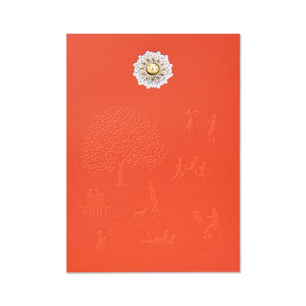 G.C.PRESS　便箋　太陽　窓付き　503-44｜文房具 手紙 キュート エンボス ラッキーモチ...