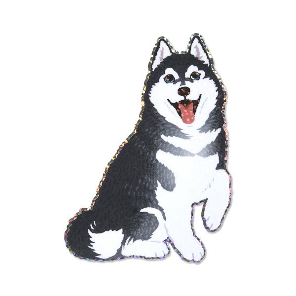 G.C.PRESS　ステッカー　ハスキー　523-23｜シール フレークステッカー 犬 ドック 動物...