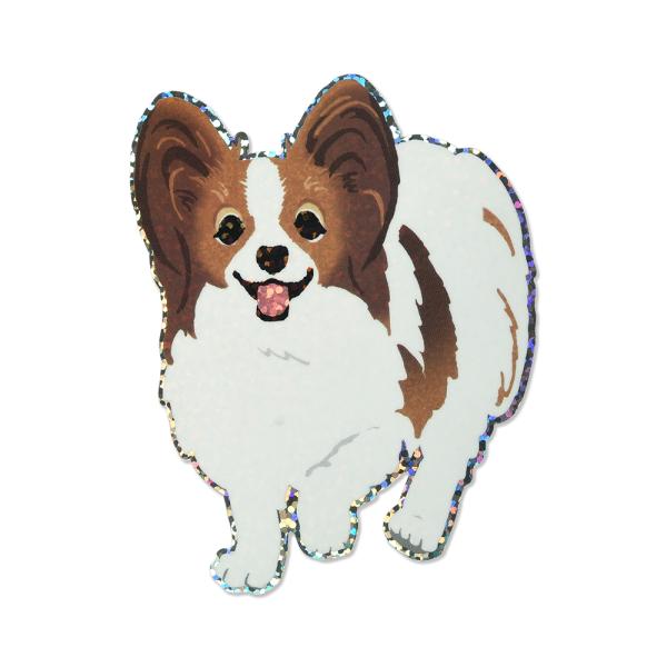 G.C.PRESS　ステッカー　パピヨン　ホワイトレッド　523-24｜ 犬 ドック 動物 どうぶつ...