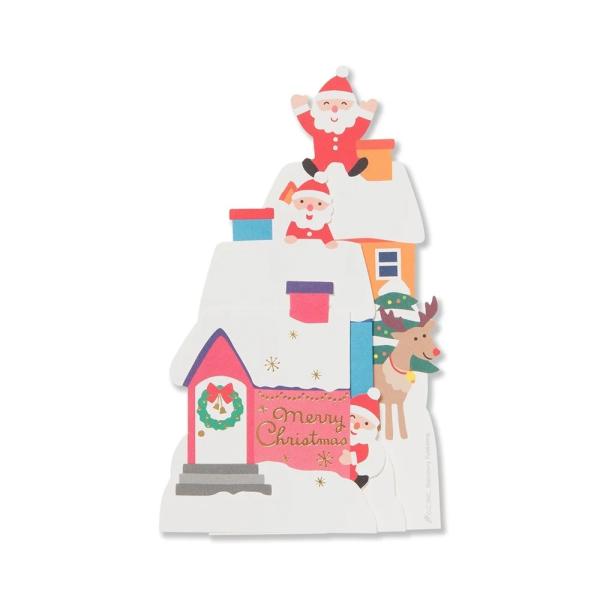 G.C.PRESS　カード 四つ折 サンタがやってきた　740-52