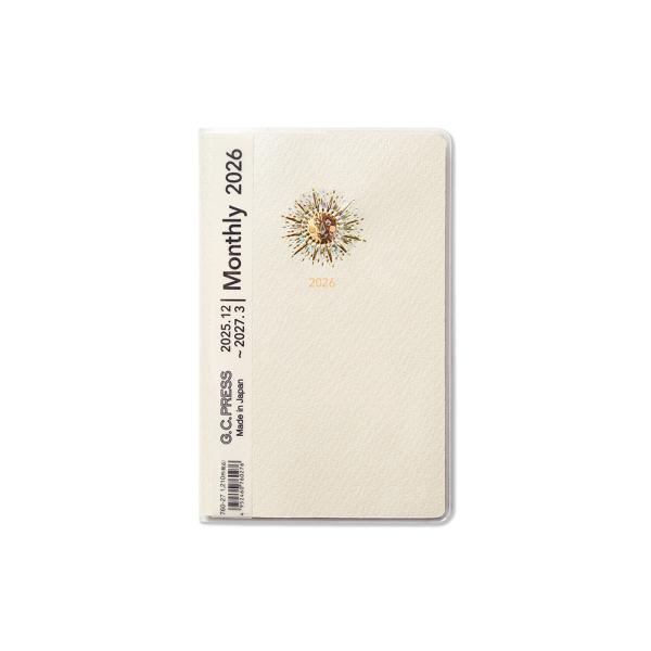 G.C.PRESS　2026ダイアリー　月間　ポケット　太陽　760-27｜2026手帳 スケジュー...
