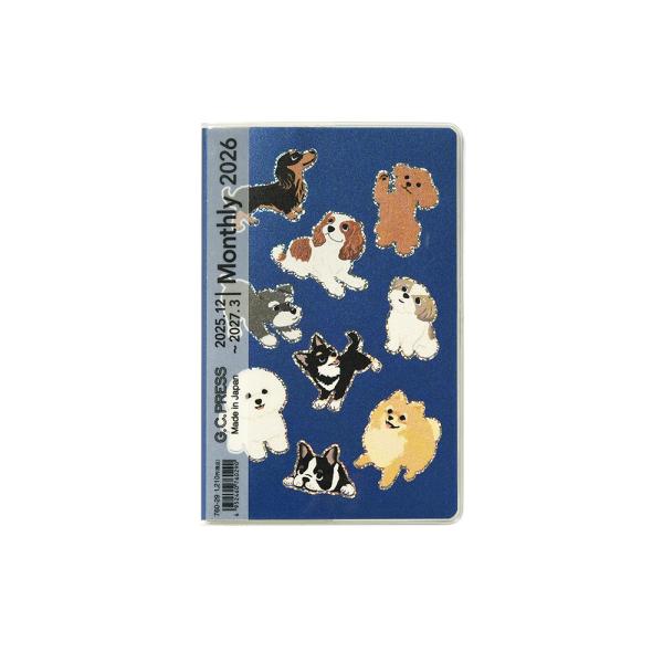 G.C.PRESS　2026ダイアリー　月間　ポケット　マイドッグ　760-29｜2026手帳 スケ...