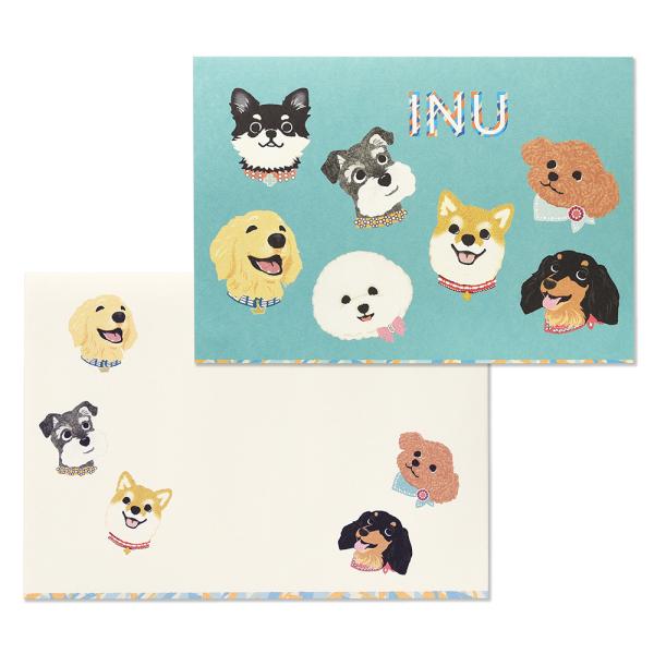G.C.PRESS　ミニレターパッドセット　ＩＮＵ｜文房具 レターセット 手紙 犬 いぬ