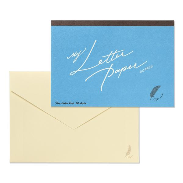 G.C.PRESS　ミニレターパッドセット　マイレターペーパー　ブルー｜レターセット 手紙 ビジネス...