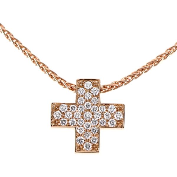ピキョッティ ネックレス 18金 K18PG クロスモチーフ ダイヤ 0.21ct 42cm  6....