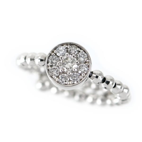 指輪 レディース Pt900 フリーサイズ ダイヤ 0.30ct 2.7g ミラボール 多面カット ...