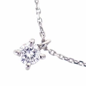 ダイヤ ネックレス 0.301ct プラチナ Pt850 Pt900 1粒 F-SI1-GOOD 小豆
