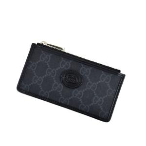 GUCCI（グッチ） カードケース 名刺入れ ピンク レザー 箔押しロゴ