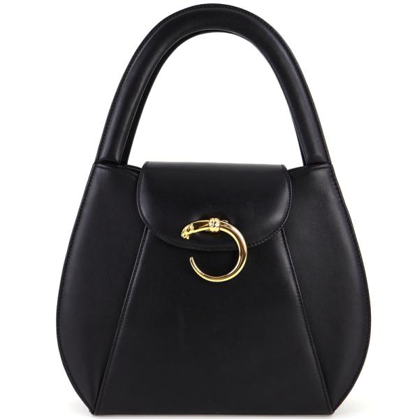 カルティエ バッグ ハンドバッグ レディース パンテール レザー ブラック パンサーモチーフ 手提げ...