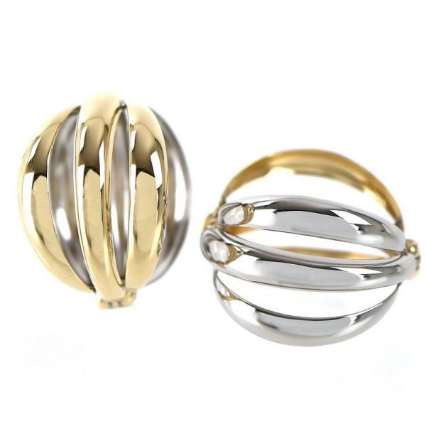 イヤーカフ イヤークリップ 18金 18k イエローゴールド プラチナ 両耳用 2個セット ピアス風...